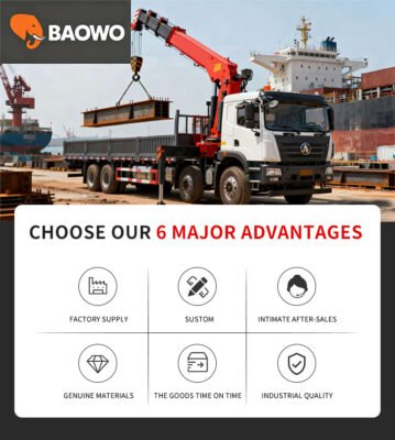 Truck Mounted Crane, Boom Truck, Loader Crane, Straight Boom, Telescopic Crane, 2.1 Ton, 4.2 tm