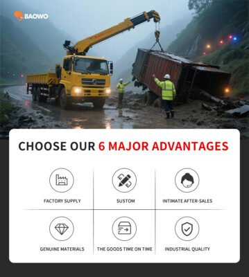 truck mounted crane8 ton truck mounted crane SQS80A-4 crane telescopic boom truck crane hydraulic truck crane BAOWO truck crane