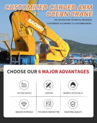 Custom Marine Crane Manufacturer，Ocean Crane Engineering Solutions，Marine Crane Factory China，Curved Arm Marine Crane，Telescopic Marine Crane，Offshore Crane Customization，Factory Direct Marine Crane，Xuzhou Marine Crane Supplier