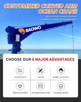 Custom Marine Crane Manufacturer，Marine Crane Factory China，Ocean Crane Technical Drawings，Curved Arm Marine Crane，Telescopic Marine Crane，Factory Direct Marine Crane，Bespoke Ship Crane，Xuzhou Marine Crane Supplier