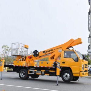 Aerial Work Platform Truck，BAOWO AWP30，Truck Mounted Aerial Platform，Man Lift Truck with Crane，19m Bucket Truck，30m Aerial Platform，4 Ton Crane Truck，Municipal Maintenance Vehicle，Bao Steel 960 Boom
