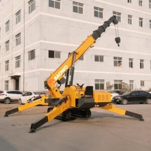 10 ton spider crane,20m mini crane,heavy duty mini crawler crane,industrial lifting spider crane,BAOWO BW-10T crane,HC10.0 mini spider crane,6 section telescopic spider crane,curtain wall spider crane,compact heavy duty crane,factory maintenance mini crane