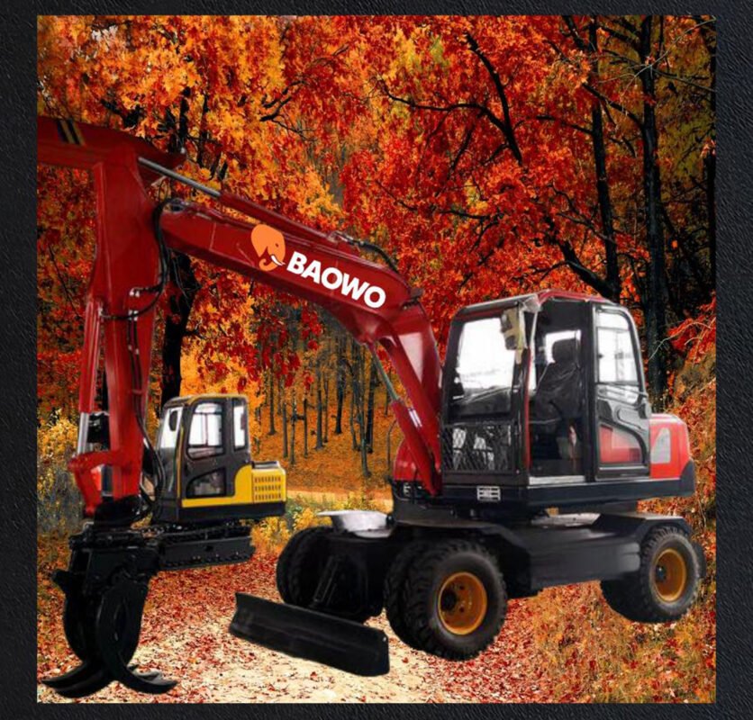 hydraulic grab crane, 4 ton hydraulic crane, timber grab loader, scrap material handler, BWG05 crane, heavy duty grab crane, industrial material handling crane, BAOWO hydraulic crane