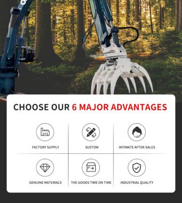 BWG06 hydraulic grab crane, 4000kg hydraulic crane, 4 ton grab crane, timber grab crane, scrap material handler, industrial hydraulic grab, 360 degree slewing crane