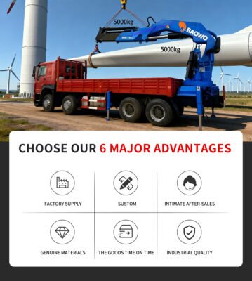 SQZ105A-2 Knuckle boom crane，5 ton truck mounted crane，10 t·m hydraulic crane，heavy-duty Knuckle crane