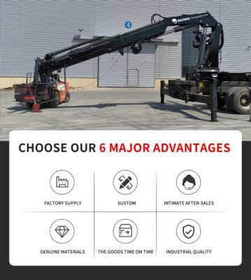 SQZ300A-3 Folding Boom Crane，14 Ton Hydraulic Crane，30 t·m Truck Mounted Crane，Heavy-Duty Folding Crane，High-Flow Hydraulic Crane 60 L/min，BaoWo Truck Mounted Crane，Industrial Folding Boom Crane，28 MPa Heavy Lifting Crane