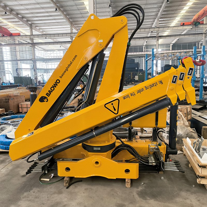 BaoWo SQZ400A-5 Folding Boom Crane | 40 t·m Lifting Moment | 18 Ton Capacity | Heavy-Duty 5-Section Knuckle Boom - Image 3
