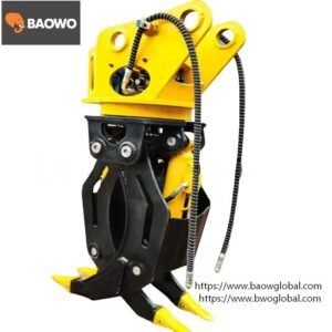 hydraulic grab crane, 4 ton hydraulic crane, timber grab loader, scrap material handler, BWG05 crane, heavy duty grab crane, industrial material handling crane, BAOWO hydraulic crane