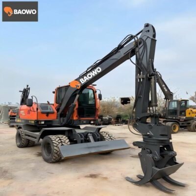 truck mounted log grapple crane, hydraulic log grapple crane, timber crane for truck, dump truck log loader, BAOWO BW 78.3, forestry machinery, truck mounted timber crane, hydraulic grapple crane