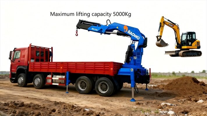 SQZ105A-2 Knuckle boom crane，5 ton truck mounted crane，10 t·m hydraulic crane，heavy-duty Knuckle crane