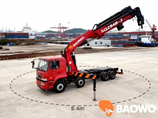 SQZ300A-4 Folding Boom Crane，14 Ton Hydraulic Crane，30 t·m Lifting Moment Crane，Heavy Duty Truck Mounted Crane，BaoWo SQZ300A-4，28MPa Hydraulic Crane，High Flow 60 L/min Crane，Industrial Folding Boom Crane
