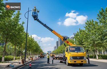 BAOWO boom crane，BAOWO crane，truck mounted crane，boom crane，hydraulic boom crane，knuckle boom crane，telescopic boom crane ，loader crane，mobile crane truck，urban construction crane，city construction equipment，municipal construction machinery，construction lifting equipment，China crane manufacturer