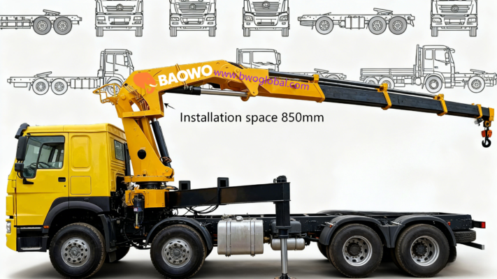 SQZ68B-3 Knuckle boom crane, 3.2 ton hydraulic crane, 6.8 t·m crane, heavy-duty folding crane, 28MPa hydraulic crane